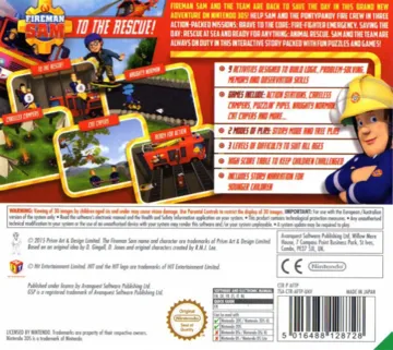 Fireman Sam - To the Rescue (Europe)(Du,Ge,En,Fr,Es,It) box cover back